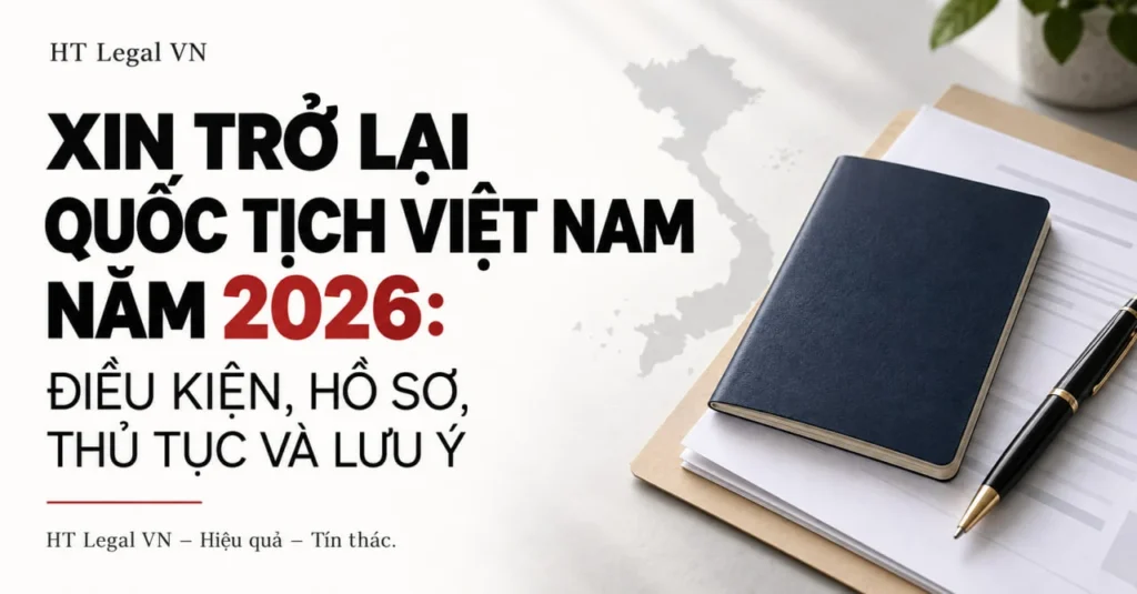 XIN TRỞ LẠI QUỐC TỊCH VIỆT NAM NĂM 2026: ĐIỀU KIỆN, HỒ SƠ, THỦ TỤC VÀ LƯU Ý