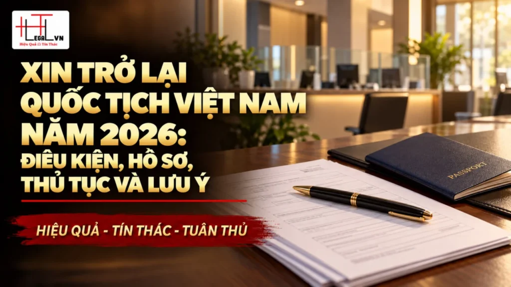 XIN TRỞ LẠI QUỐC TỊCH VIỆT NAM NĂM 2026: ĐIỀU KIỆN, HỒ SƠ, THỦ TỤC VÀ LƯU Ý