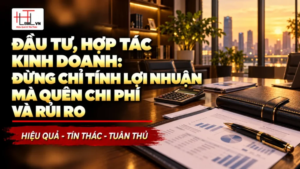 ĐẦU TƯ, HỢP TÁC KINH DOANH: ĐỪNG CHỈ TÍNH LỢI NHUẬN MÀ QUÊN CHI PHÍ VÀ RỦI RO
